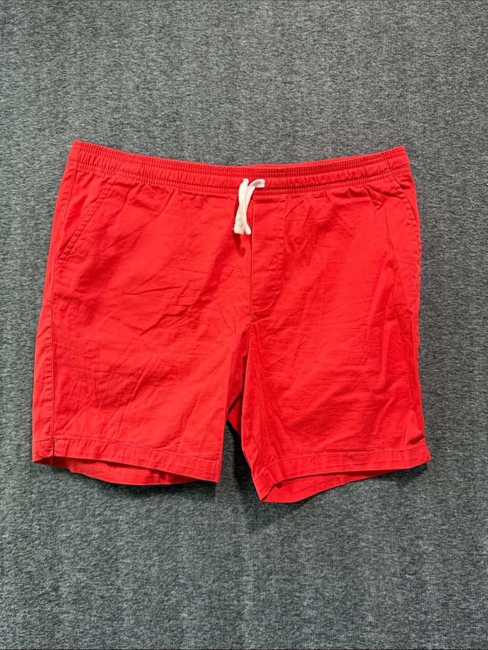 Goodfellow & Co Orange Red Flat Front Drawstring Shorts Size Large